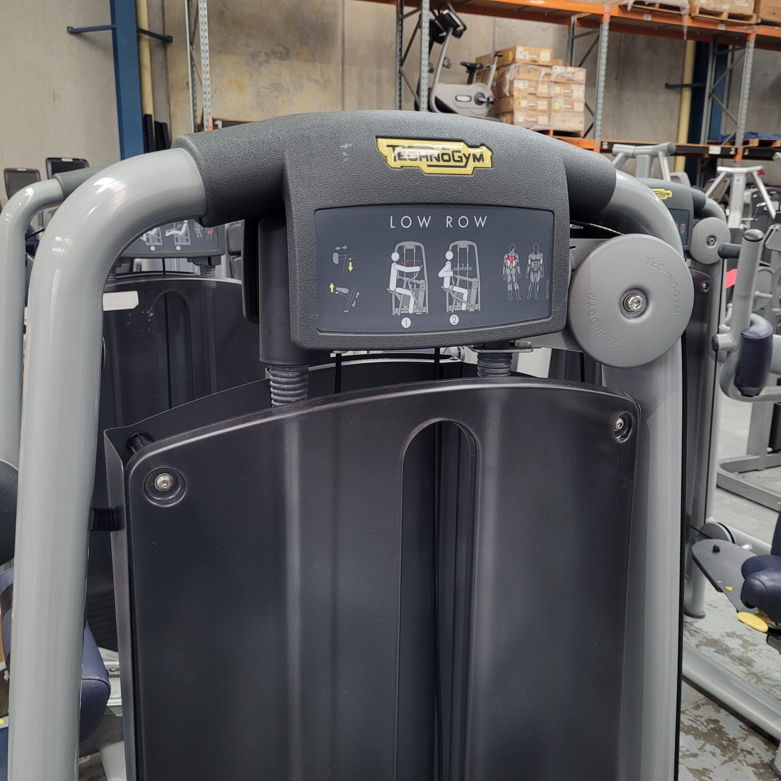 Technogym Selection Low Row - Silver Frame Navy Upholstery | Grays
